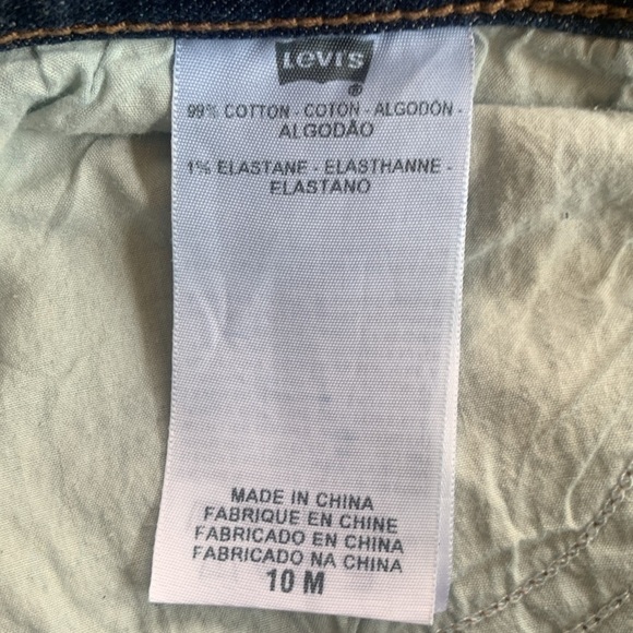 Levi's 505 Straight Leg High Rise Back Flap Pocket Blue Jeans Size 10 - Picture 8 of 9